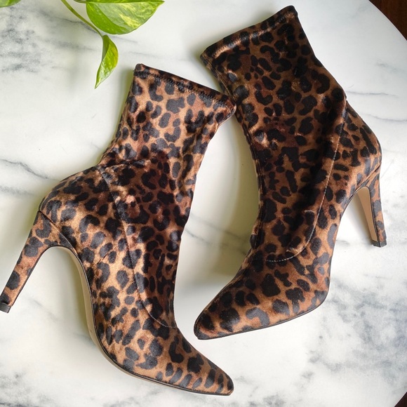 cheetah sock booties
